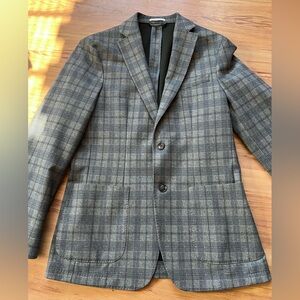 Bar III Men's Gray Plaid Sport Coat - Subtle Check Blazer